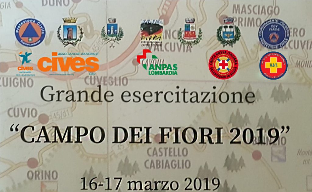 Esercitazione Campo dei Fiori: Le associazioni unite per la gestione delle emergenze – 16/17 Marzo 2019