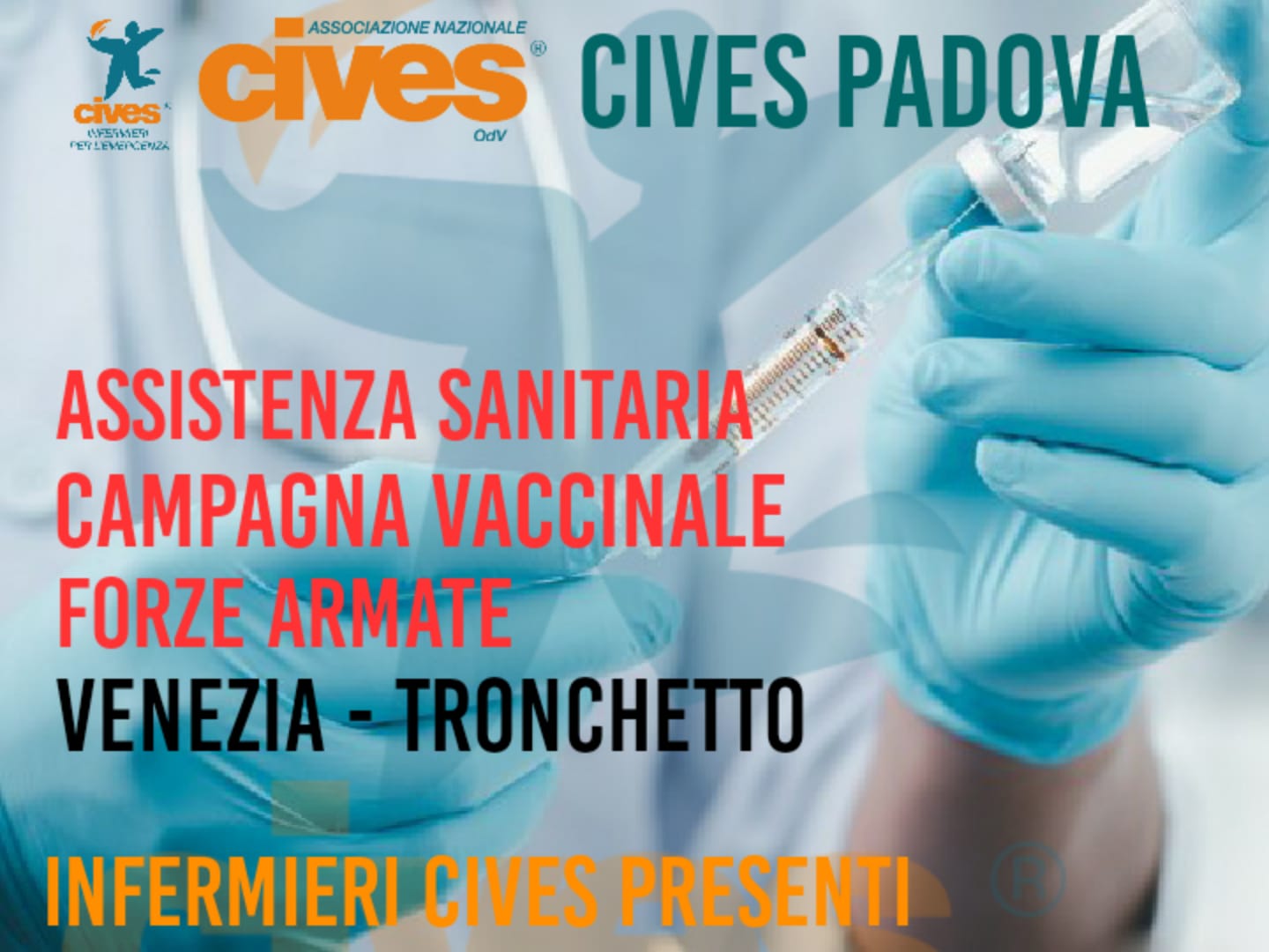 CIVES PADOVA: Inizia la Campagna Vaccinale a Venezia