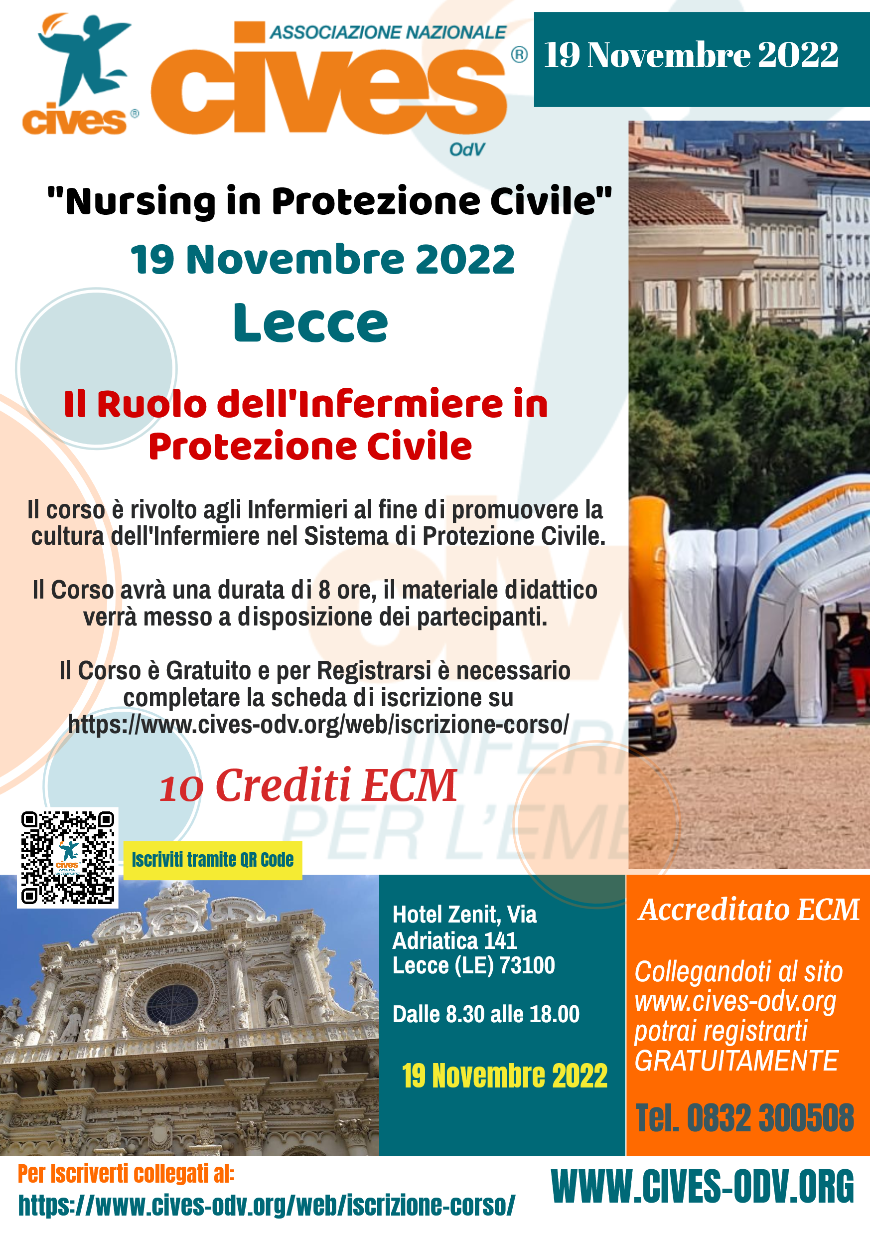 CIVES LECCE: Edizione del Convegno “Nursing in Protezione Civile”
