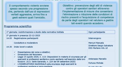 CIVES Lecce: Sicurezza in ambito sanitario: la violenza verso gli operatori e tecniche di gestione